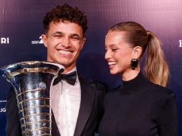 El insulto de Lando Norris en medio de la Gala de la Fórmula 1 que generó una particular reacción de su novia