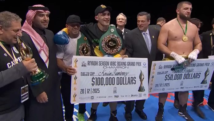 Hazaña del boxeador argentino Kevin Ramírez: se coronó campeón de los pesados del Grand Prix de la CMB y ganó 100 mil dólares