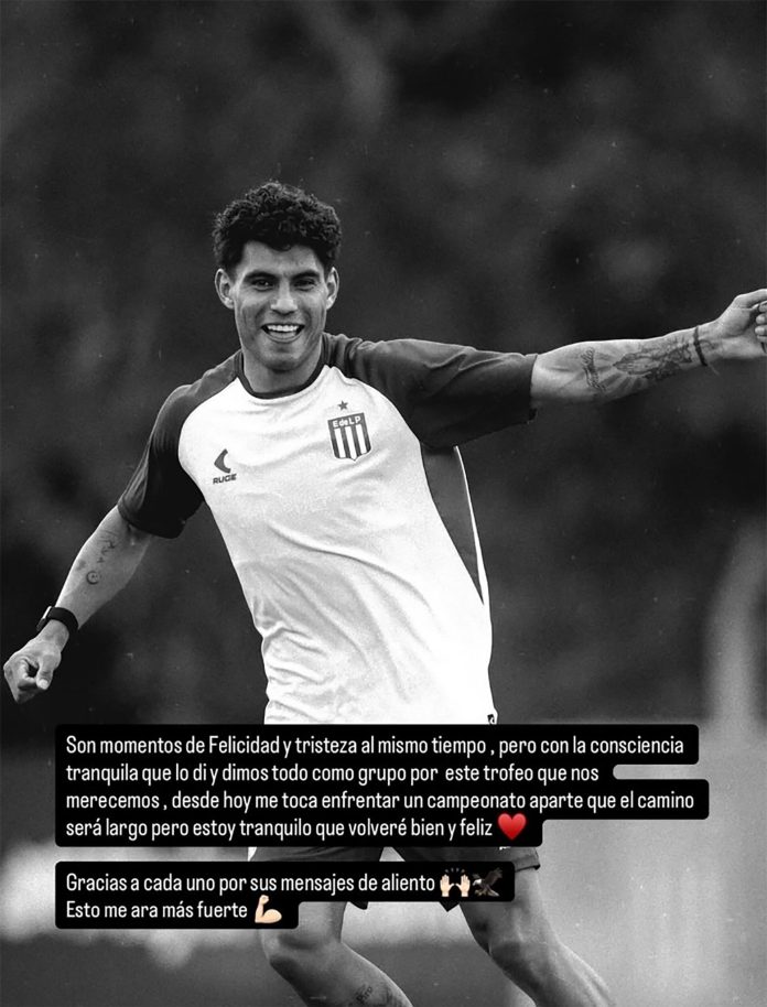 La grave lesión que sufrió un futbolista de Estudiantes tras una dura patada en la final contra Racing: no podrá jugar el Mundial 2026