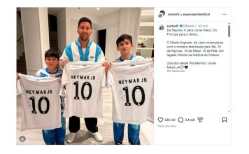 “De príncipe a genio”: el regalo que Neymar les envió a Messi y sus hijos