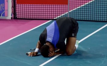 “El abandono más insólito del año”: un tenista intentó una volea y se autolesionó