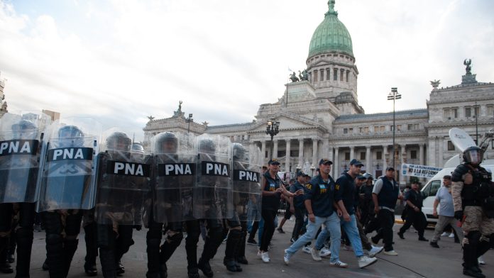 El mapa de la marcha al Congreso contra la Reforma Laboral: el Gobierno decidió reforzar la seguridad y vigilancia