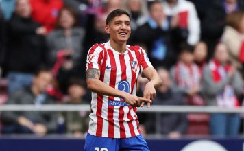 El impresionante remate teledirigido de Nahuel Molina que se clavó en el ángulo en el partido entre Atlético Madrid y Getafe