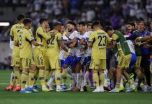 Empujones y golpes: así fue la gresca en el inicio del duelo entre Universidad Católica y Boca Juniors por la Libertadores