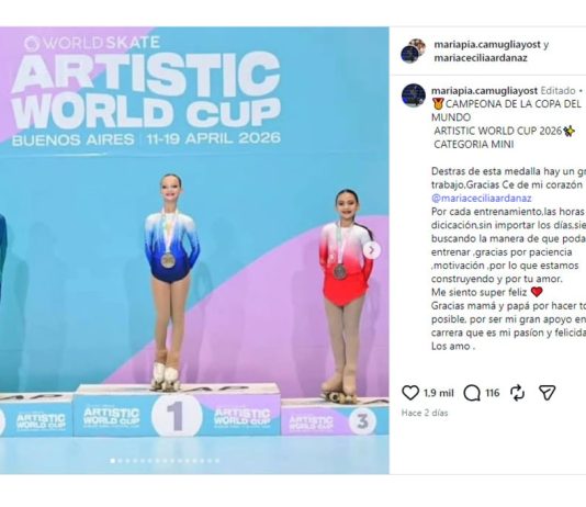 La patinadora argentina que se consagró campeona del mundo con 10 años: “Me siento super feliz”