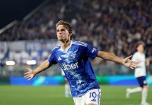 Nico Paz convirtió un golazo en la derrota por 4-3 del Como ante el Inter de Milan, que se encamina a ganar la Serie A