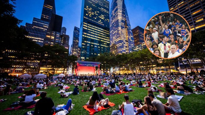 Bryant Park recibe a los fans de los Knicks tras el cierre de la plaza del Madison Square Garden y las entradas inaccesibles para el Juego 3