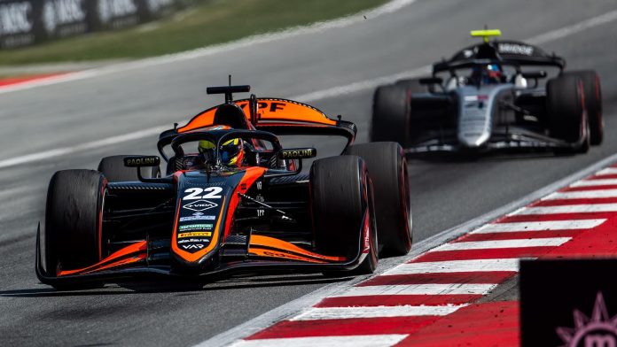 En la previa de la carrera de Colapinto, Nicolás Varrone terminó 13° en el Gran Premio de Barcelona de Fórmula 2