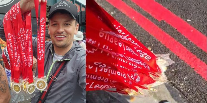 Fue a los festejos del Arsenal para vender réplicas de medallas de ganadores de la Premier League pero tenían un detalle oculto