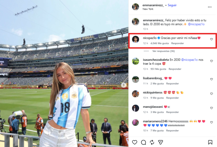 El sorprendente vaticinio de la novia de Nico Paz sobre el Mundial 2030 en el romántico posteo que le dedicó