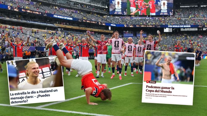 “¡Haalelujaaa!” y “Haaland nos llevó al cielo”: la prensa noruega desató la euforia tras el triunfo ante Brasil en el Mundial