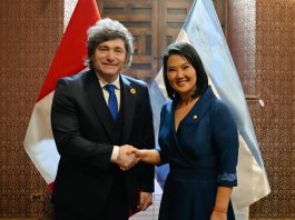 Javier Milei se reunió con Keiko Fujimori antes de la asunción presidencial en Perú