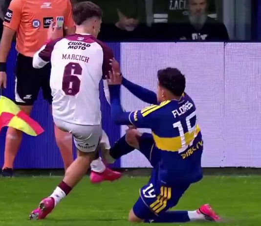 La lupa sobre la dura entrada de Leonel Flores que generó controversia en el triunfo de Boca Juniors ante Lanús