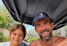 Michael Phelps regresó al agua, pero esta vez en un rol especial: acompaña a su hijo en sus primeros pasos