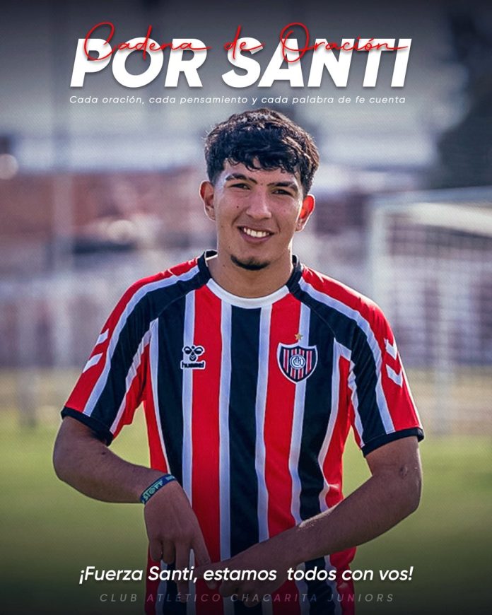 Preocupación en Chacarita por la salud del juvenil de 15 años Santiago Ruiz