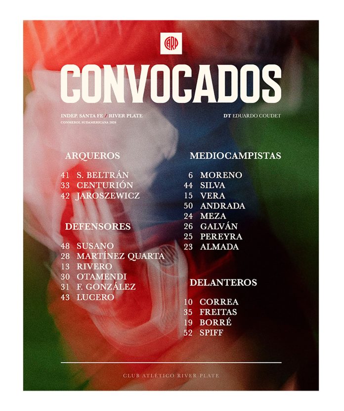 River Plate abrirá su serie de octavos de final de la Copa Sudamericana ante Independiente Santa Fe: hora, TV y formaciones