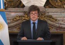 Javier Milei volvió de Chile para grabar en Casa Rosada la cadena nacional por Malvinas