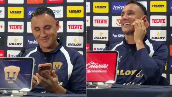 El hilarante momento en el que la esposa de Keylor Navas lo llamó en medio de una conferencia de prensa: “Me va a regañar”