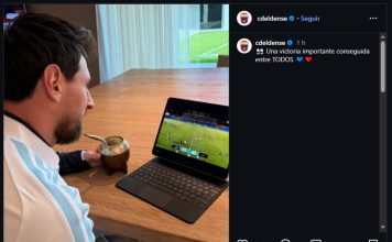 La reacción de Lionel Messi por la goleada del CD Eldense de España después de haberse convertido en su nuevo propietario